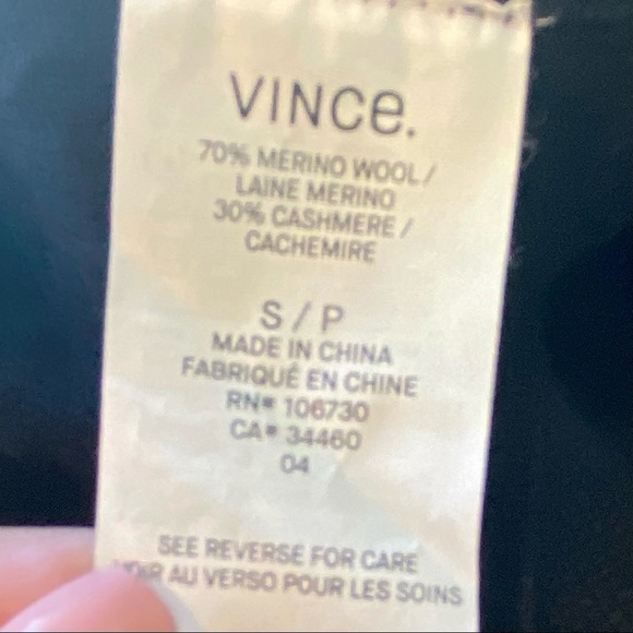 Vince Wool & Cashmere Lace Up Sweater, Small - Picture 5 of 11